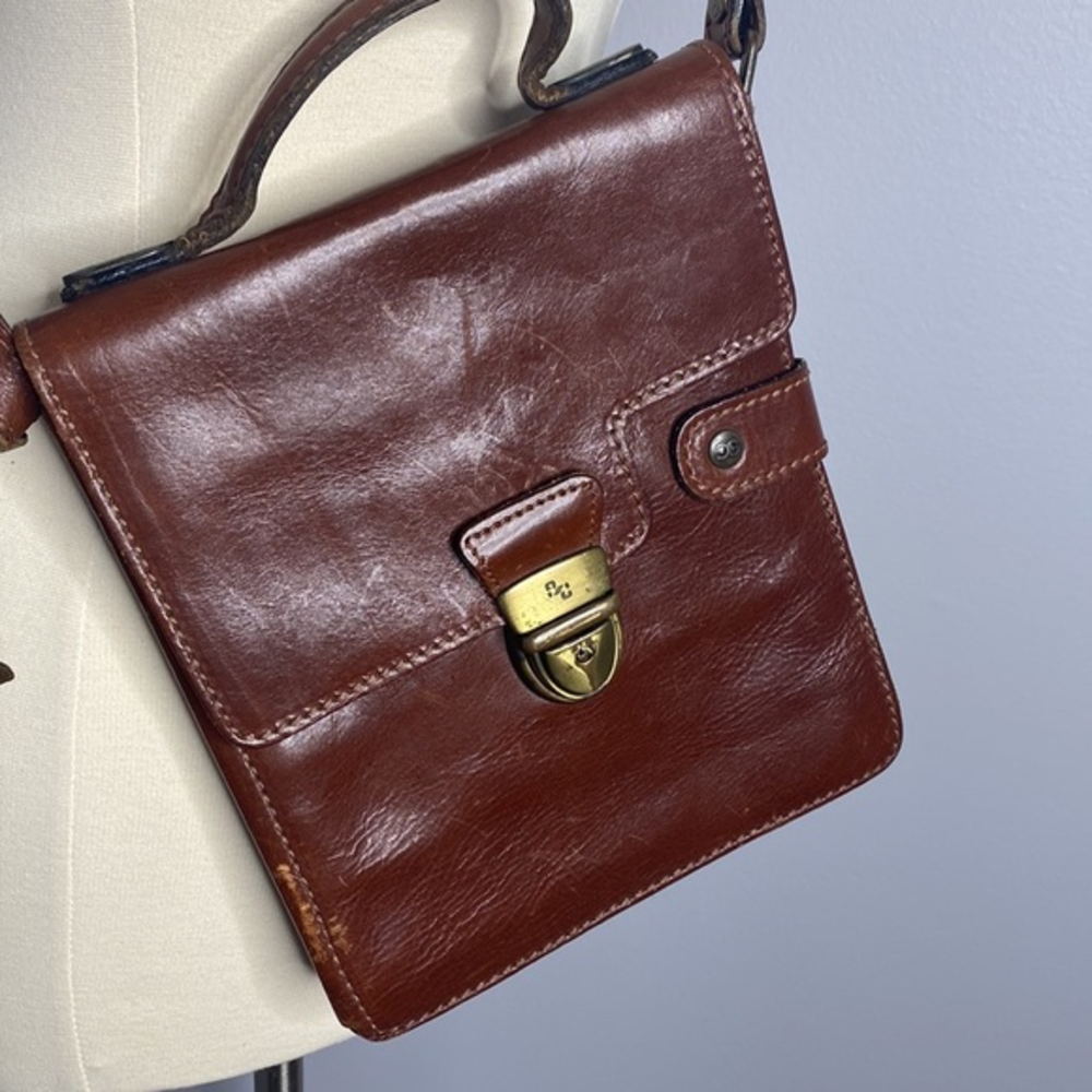 CaGi PELLETTERIE Brown‎ Leather Crossbody